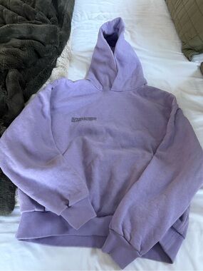 Pangaia Lavender Pullover Hoodie with Minimal Chest Print